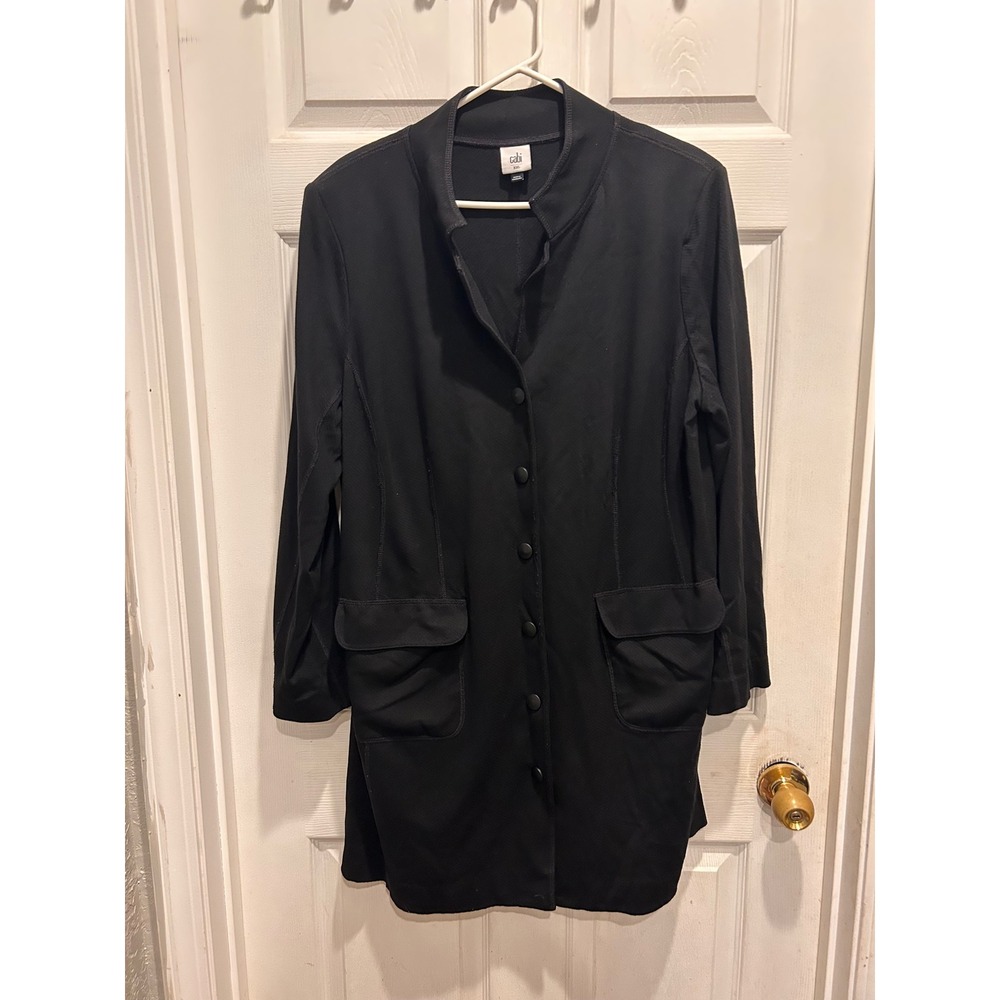 CAbi Maestro Jacket 3903 Women's 2XL Black Ponte Knit Long Blazer Coat Versatile